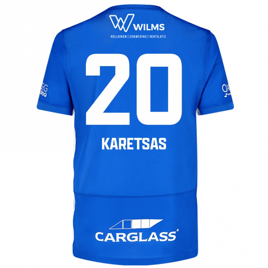 Kids Football Konstantinos Karetsas #20 Blue Home Jersey 2024/25 T-Shirt Nz