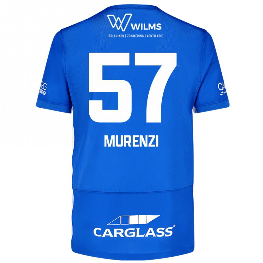 Kids Football Aaron Murenzi #57 Blue Home Jersey 2024/25 T-Shirt Nz