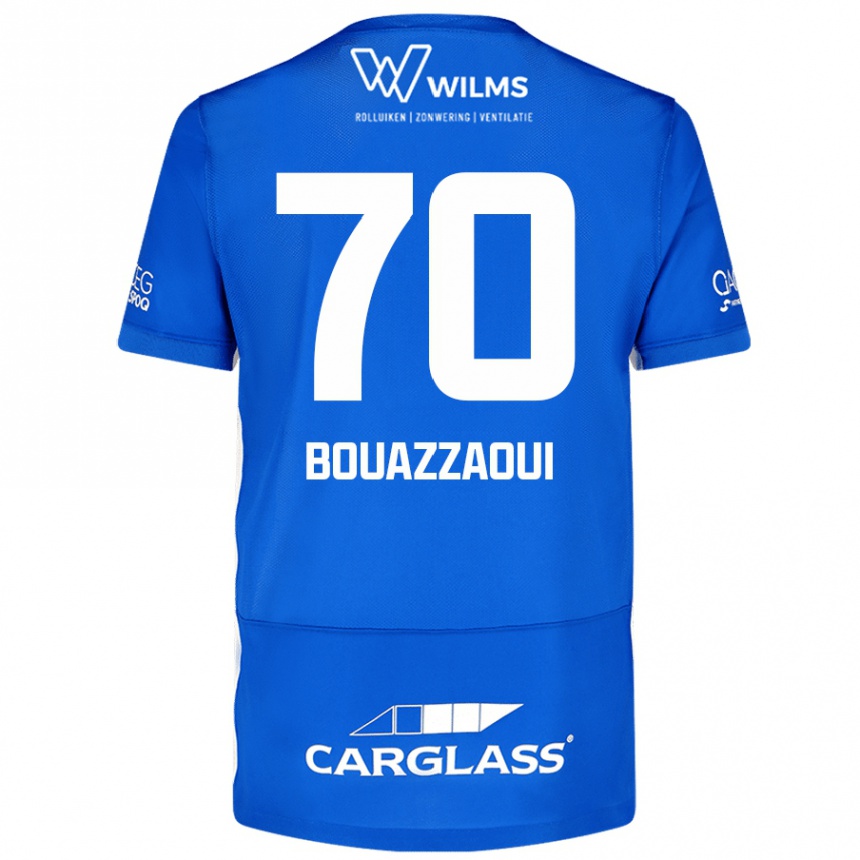 Kids Football Ilyas Bouazzaoui #70 Blue Home Jersey 2024/25 T-Shirt Nz