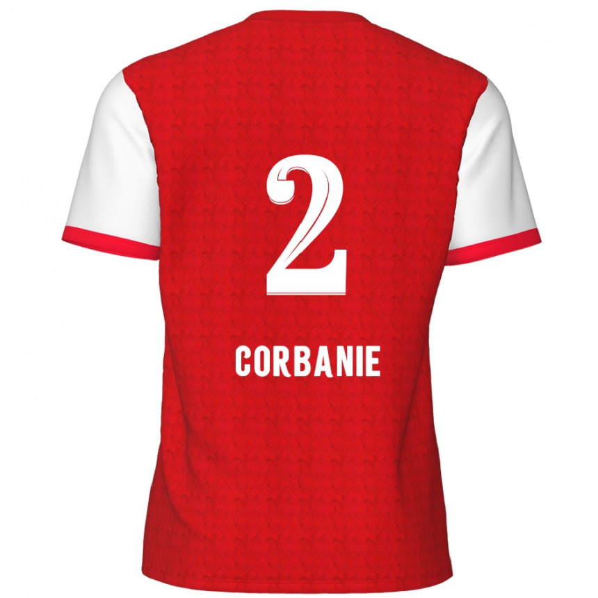 Kids Football Kobe Corbanie #2 Red White Home Jersey 2024/25 T-Shirt Nz