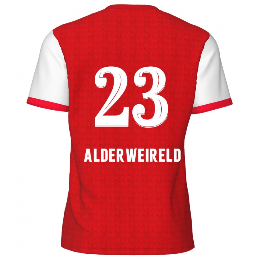 Kids Football Toby Alderweireld #23 Red White Home Jersey 2024/25 T-Shirt Nz