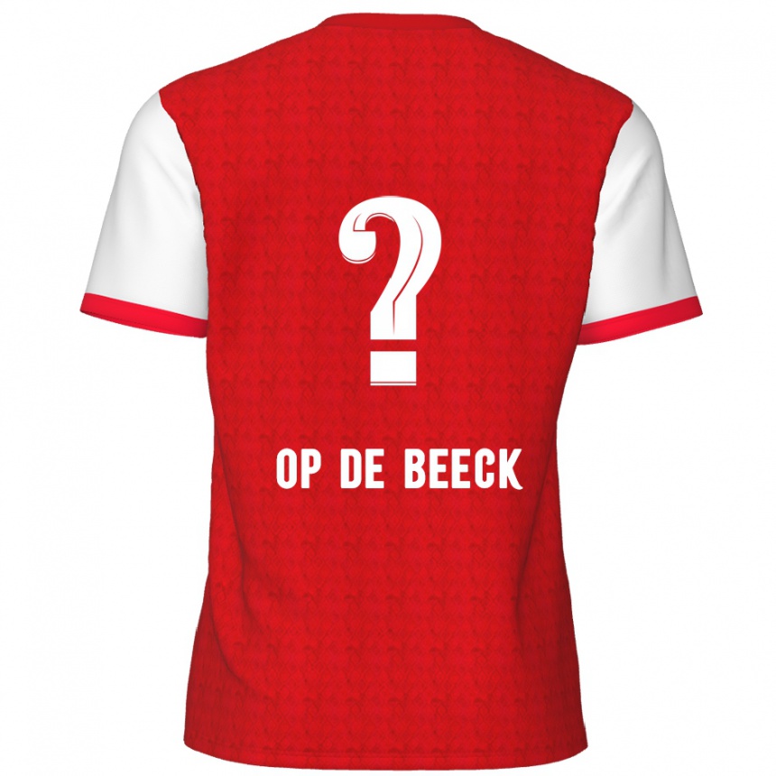 Kids Football Gregg Op De Beeck #0 Red White Home Jersey 2024/25 T-Shirt Nz