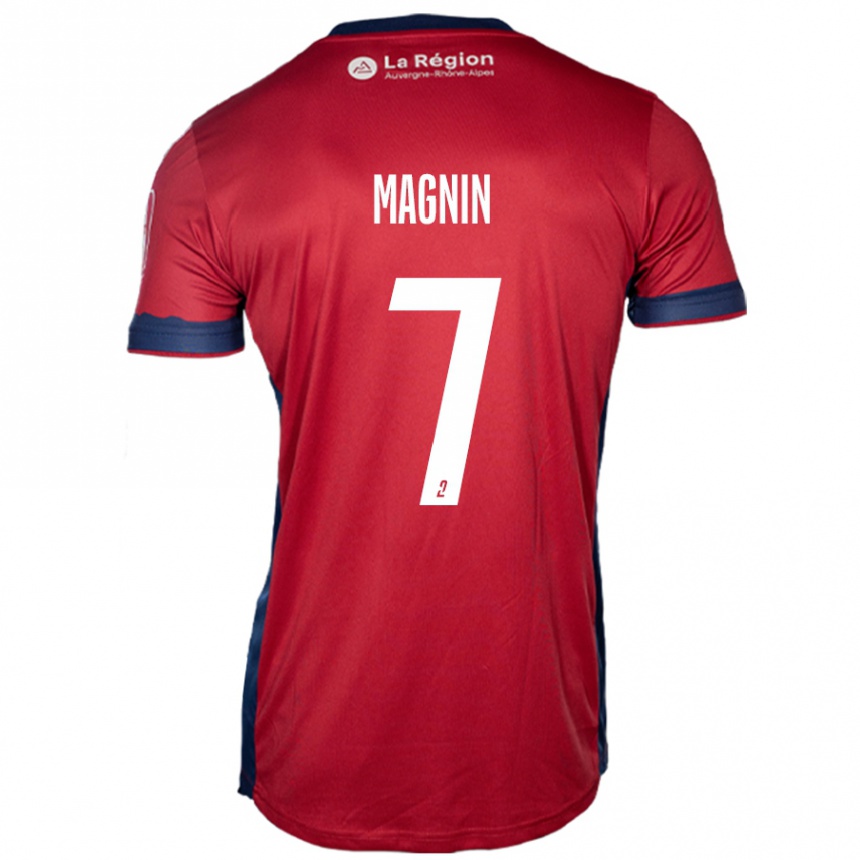 Kids Football Yohann Magnin #7 Light Burgundy Home Jersey 2024/25 T-Shirt Nz