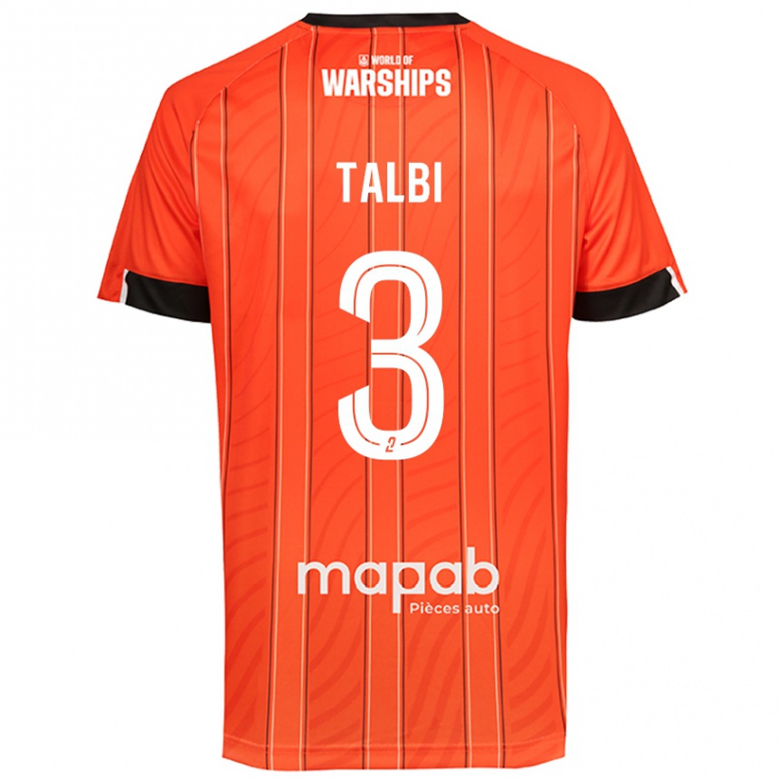 Kids Football Montassar Talbi #3 Orange Home Jersey 2024/25 T-Shirt Nz