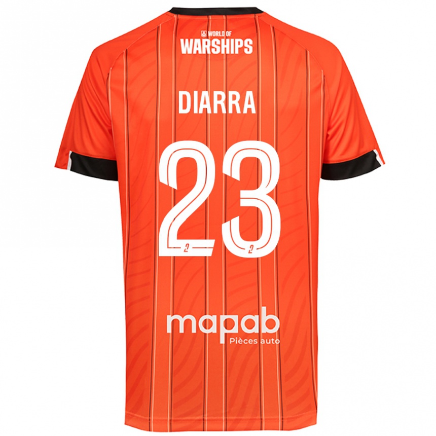 Kids Football Stéphane Diarra #23 Orange Home Jersey 2024/25 T-Shirt Nz