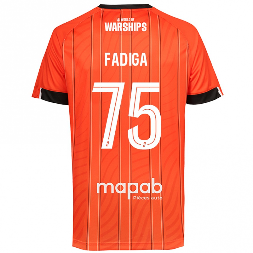 Kids Football Bandiougou Fadiga #75 Orange Home Jersey 2024/25 T-Shirt Nz