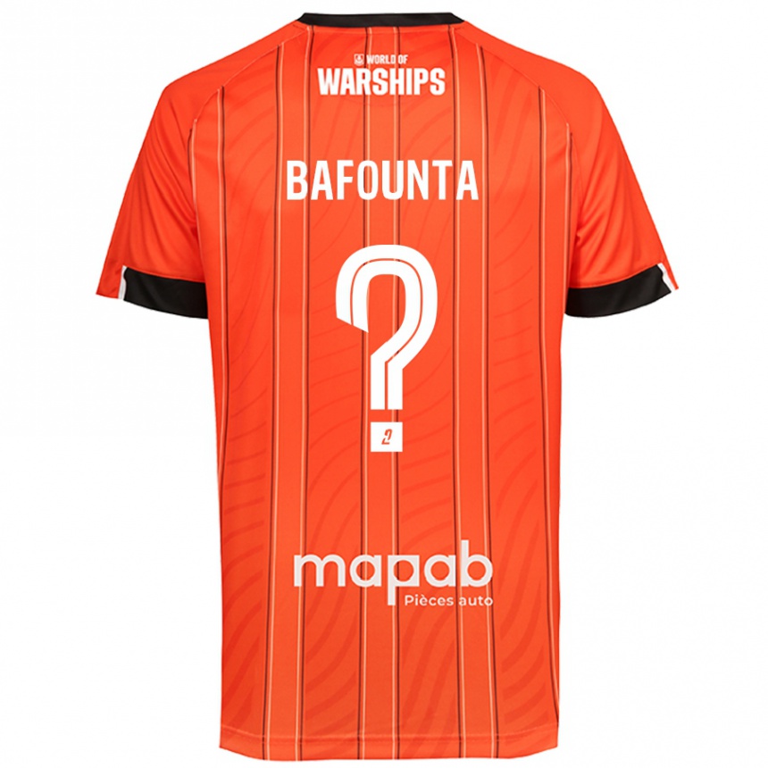 Kids Football Kamal Bafounta #0 Orange Home Jersey 2024/25 T-Shirt Nz