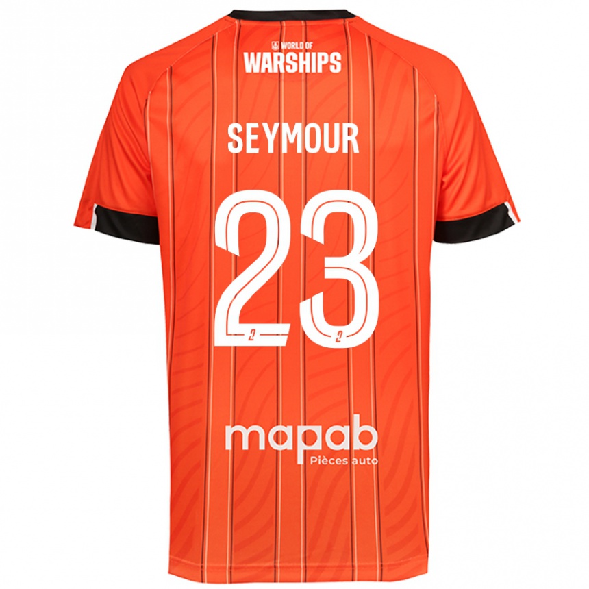 Kids Football Brice Seymour #23 Orange Home Jersey 2024/25 T-Shirt Nz