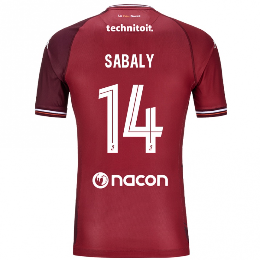 Kids Football Cheikh Sabaly #14 Red Granata Home Jersey 2024/25 T-Shirt Nz