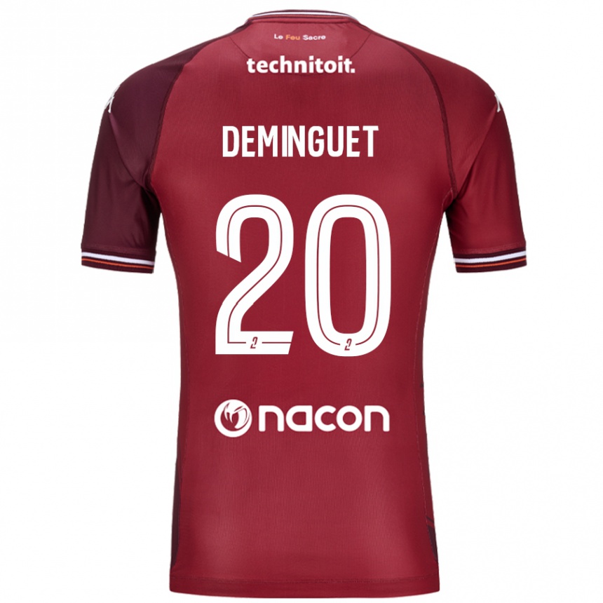 Kids Football Jessy Deminguet #20 Red Granata Home Jersey 2024/25 T-Shirt Nz