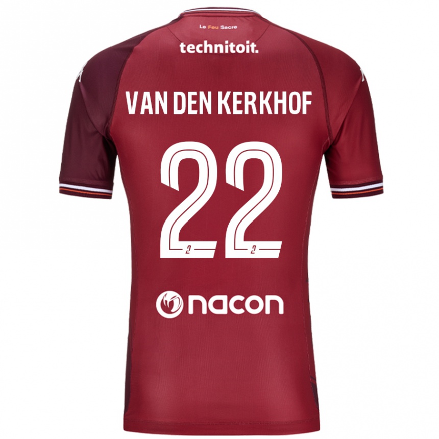 Kids Football Kevin Van Den Kerkhof #22 Red Granata Home Jersey 2024/25 T-Shirt Nz