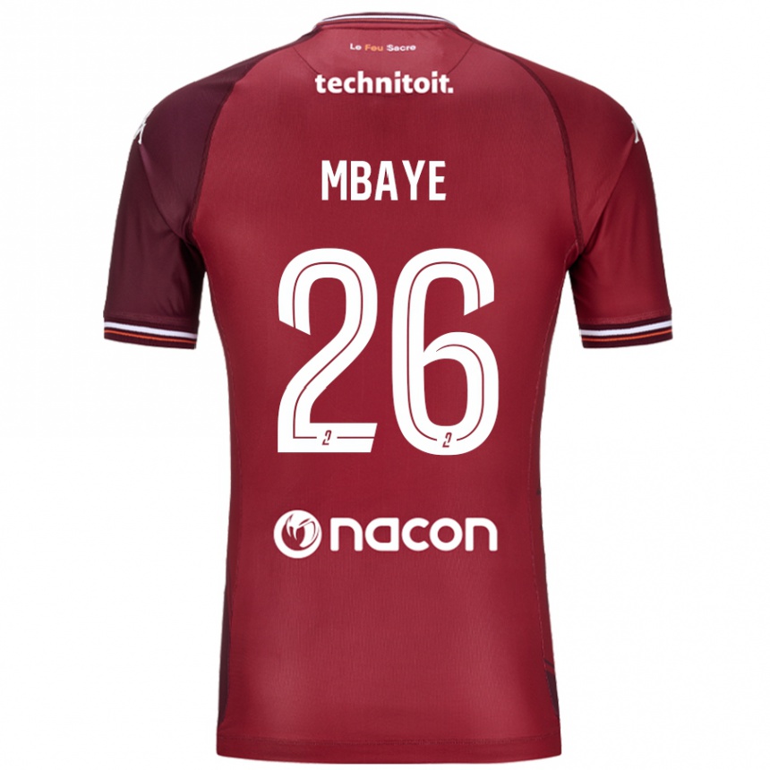 Kids Football Malick Mbaye #26 Red Granata Home Jersey 2024/25 T-Shirt Nz