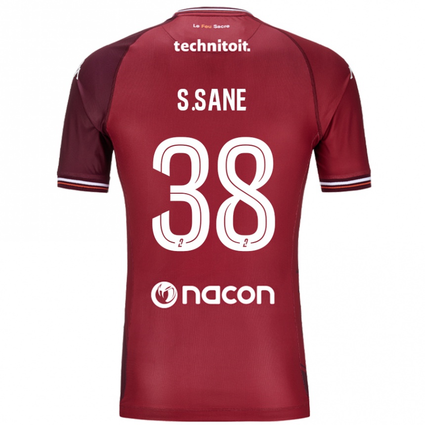 Kids Football Sadibou Sané #38 Red Granata Home Jersey 2024/25 T-Shirt Nz