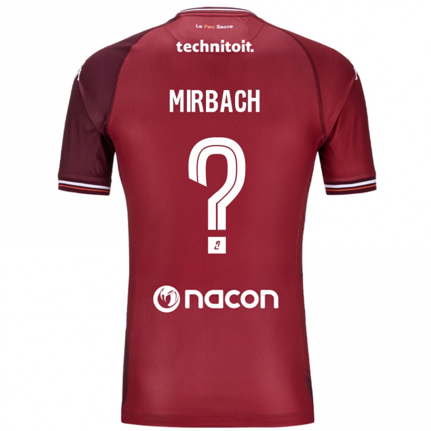 Kids Football Alexis Mirbach #0 Red Granata Home Jersey 2024/25 T-Shirt Nz