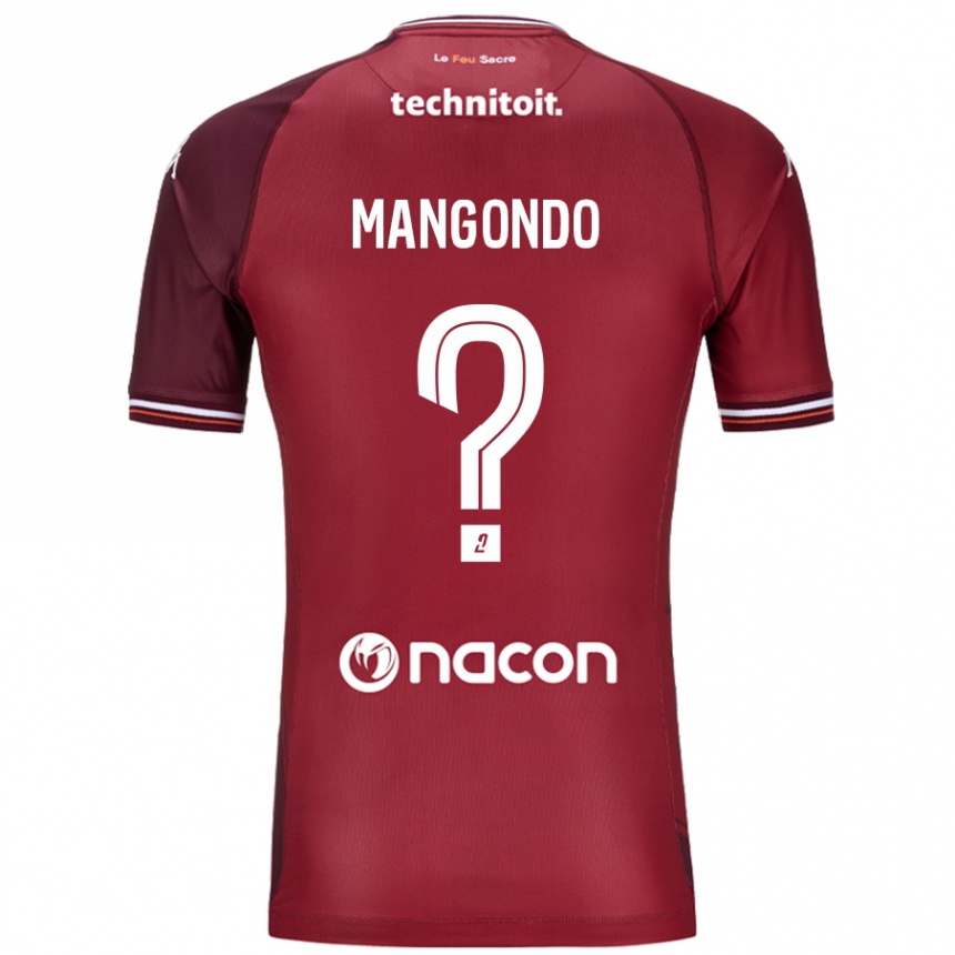 Kids Football Joseph Mangondo #0 Red Granata Home Jersey 2024/25 T-Shirt Nz