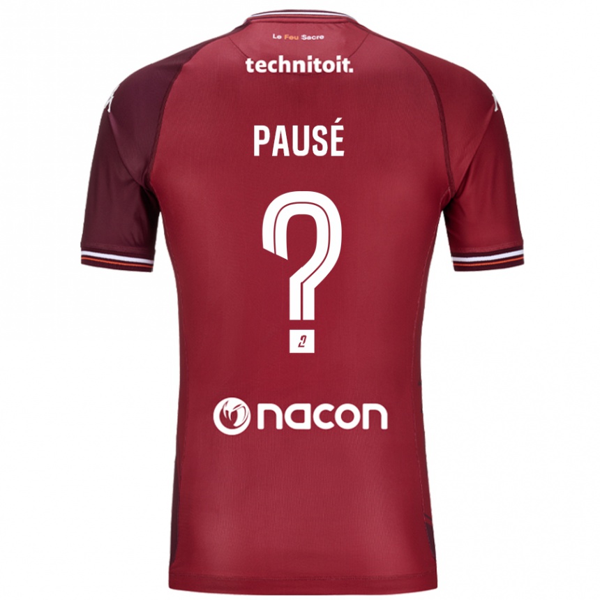 Kids Football Luca Pausé #0 Red Granata Home Jersey 2024/25 T-Shirt Nz