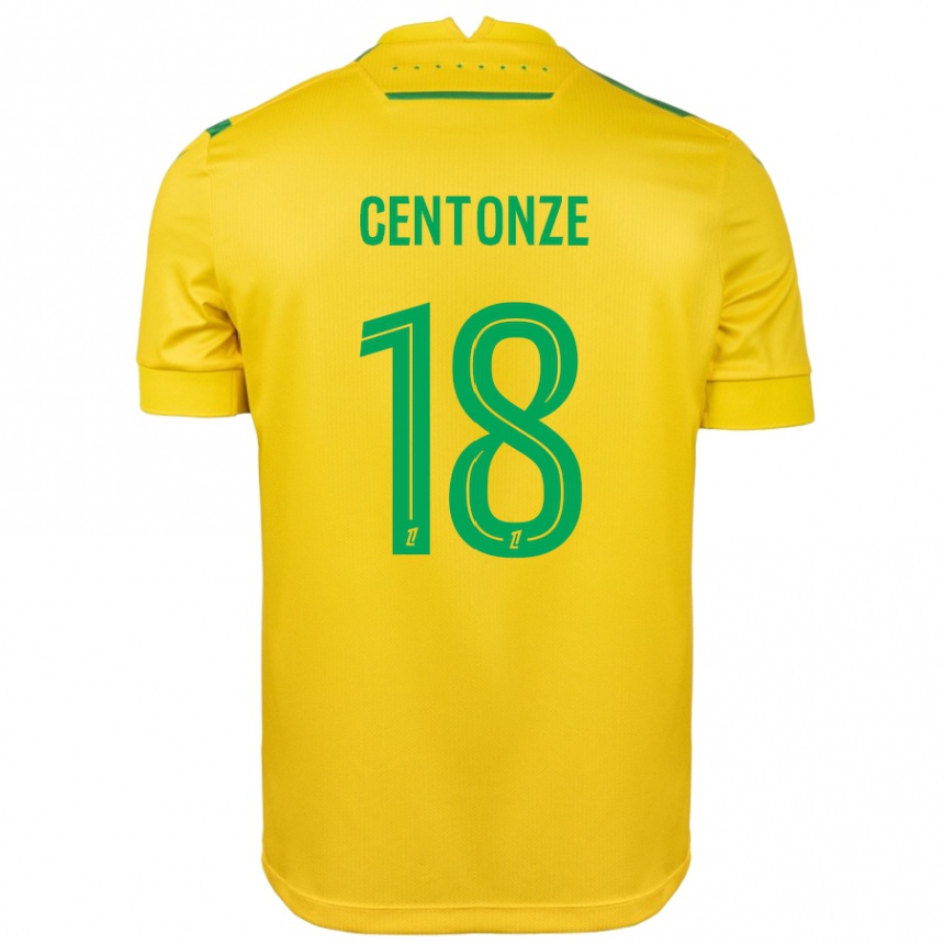 Kids Football Fabien Centonze #18 Yellow Green Home Jersey 2024/25 T-Shirt Nz