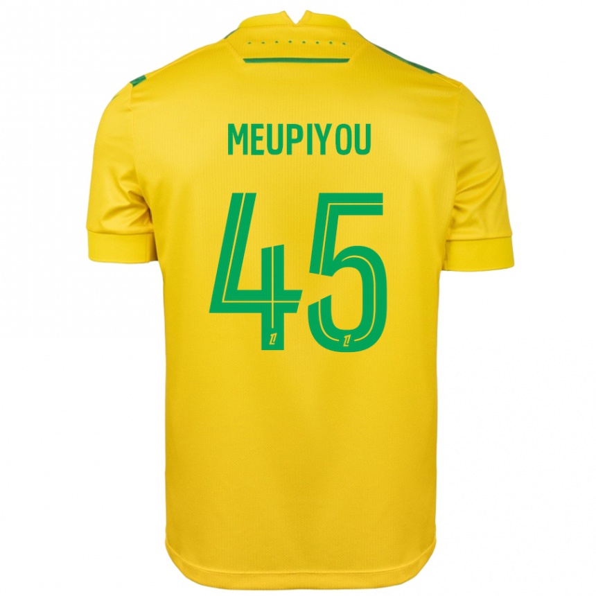 Kids Football Bastien Meupiyou #45 Yellow Green Home Jersey 2024/25 T-Shirt Nz