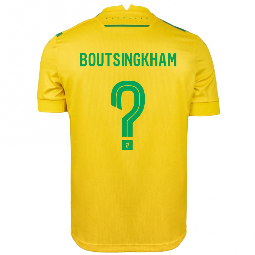 Kids Football Hugo Boutsingkham #0 Yellow Green Home Jersey 2024/25 T-Shirt Nz