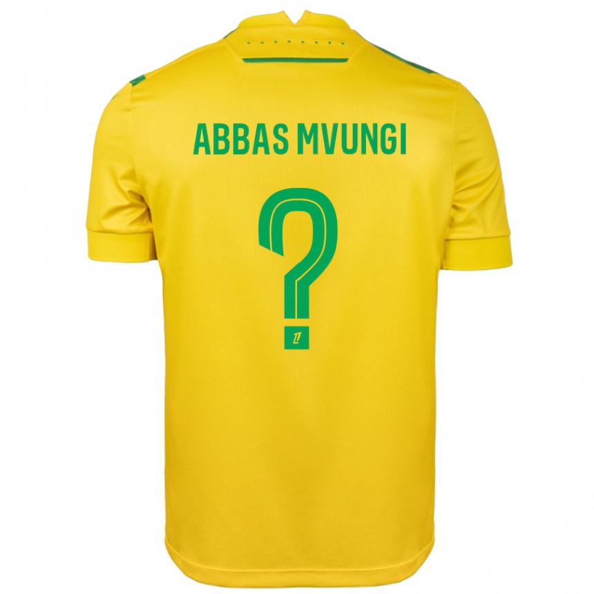 Kids Football Omar Abbas Mvungi #0 Yellow Green Home Jersey 2024/25 T-Shirt Nz