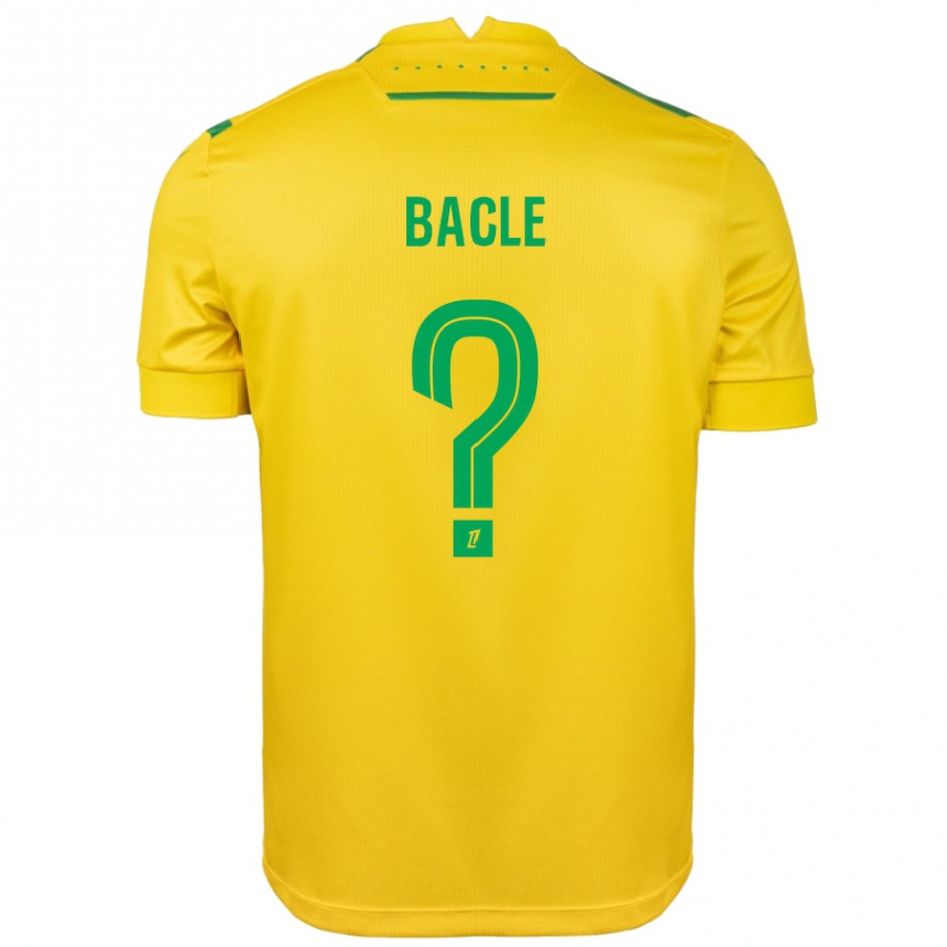 Kids Football Thomas Bacle #0 Yellow Green Home Jersey 2024/25 T-Shirt Nz