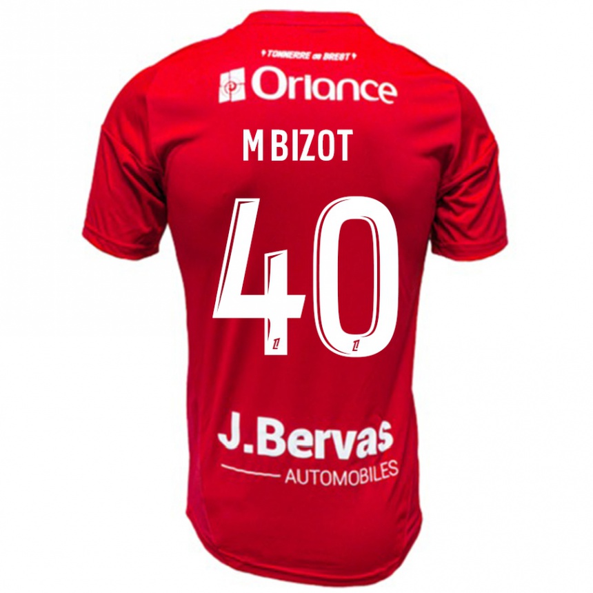 Kids Football Marco Bizot #40 Red White Home Jersey 2024/25 T-Shirt Nz