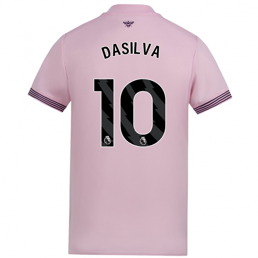 Kids Football Josh Dasilva #10 Pink Away Jersey 2024/25 T-Shirt Nz