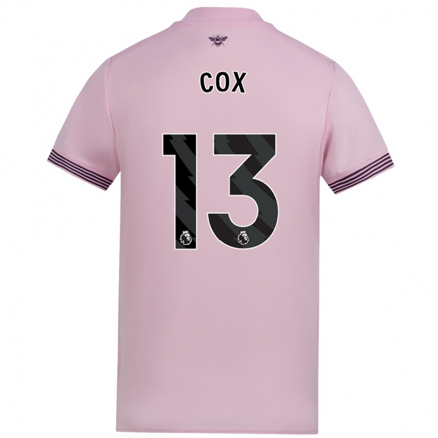 Kids Football Matthew Cox #13 Pink Away Jersey 2024/25 T-Shirt Nz