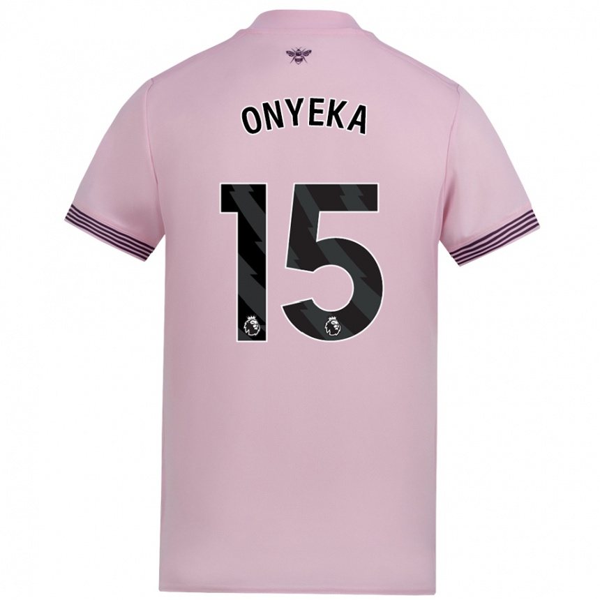 Kids Football Frank Onyeka #15 Pink Away Jersey 2024/25 T-Shirt Nz