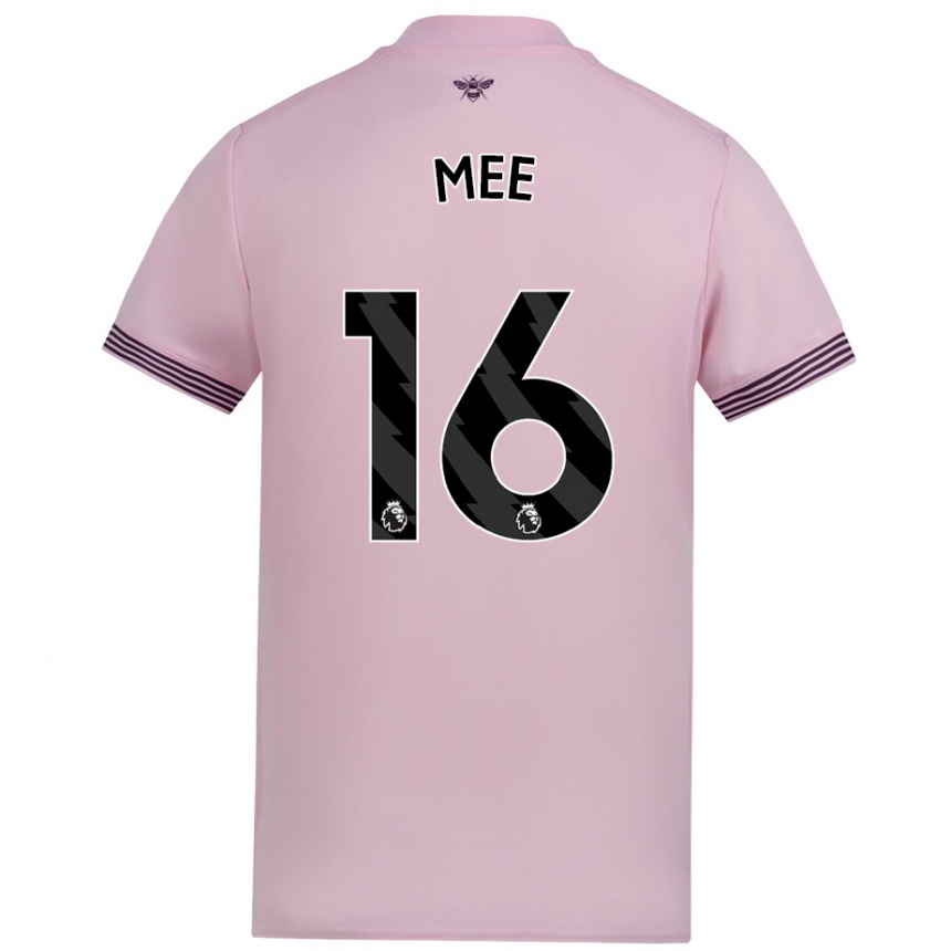 Kids Football Ben Mee #16 Pink Away Jersey 2024/25 T-Shirt Nz