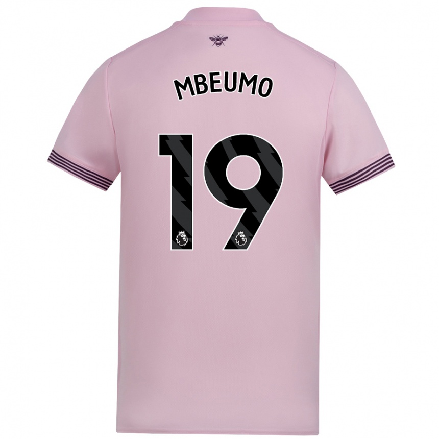 Kids Football Bryan Mbeumo #19 Pink Away Jersey 2024/25 T-Shirt Nz