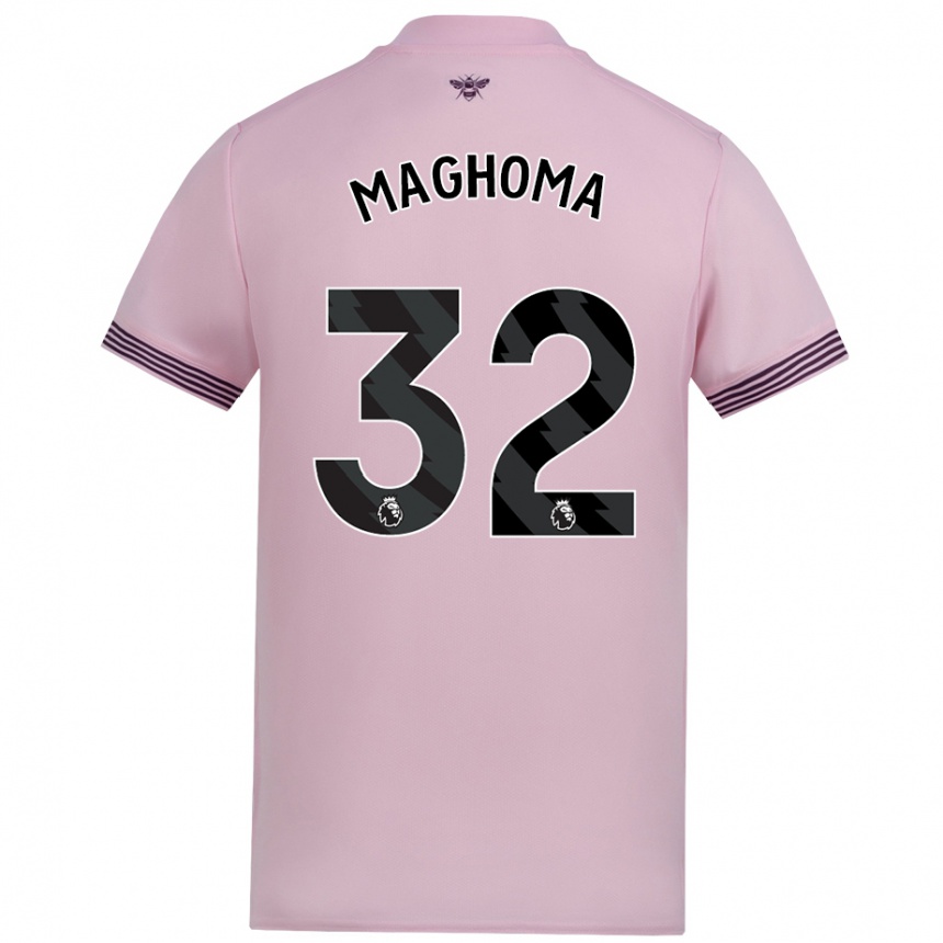 Kids Football Paris Maghoma #32 Pink Away Jersey 2024/25 T-Shirt Nz