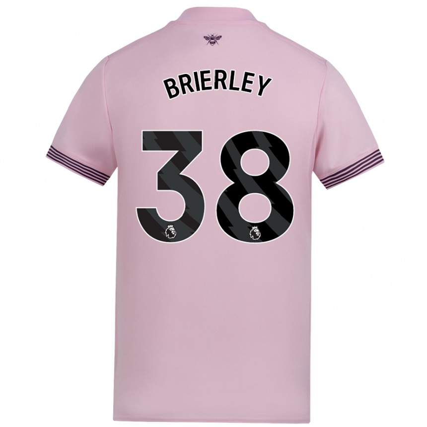 Kids Football Ethan Brierley #38 Pink Away Jersey 2024/25 T-Shirt Nz