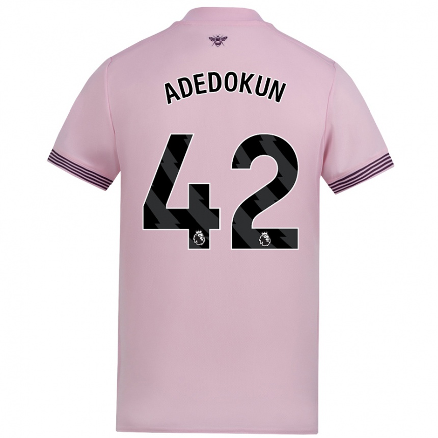 Kids Football Val Adedokun #42 Pink Away Jersey 2024/25 T-Shirt Nz