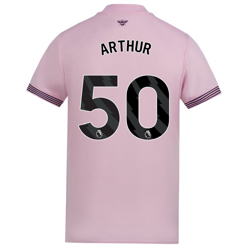 Kids Football Benjamin Arthur #50 Pink Away Jersey 2024/25 T-Shirt Nz