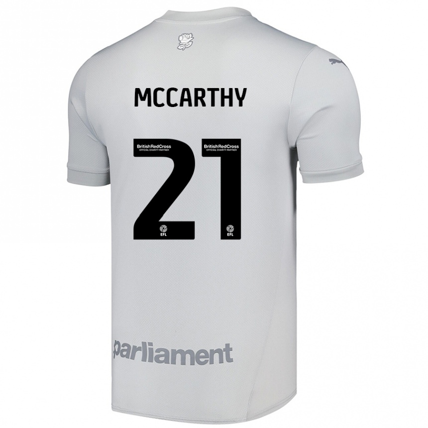 Kids Football Conor Mccarthy #21 Silver Gray Away Jersey 2024/25 T-Shirt Nz