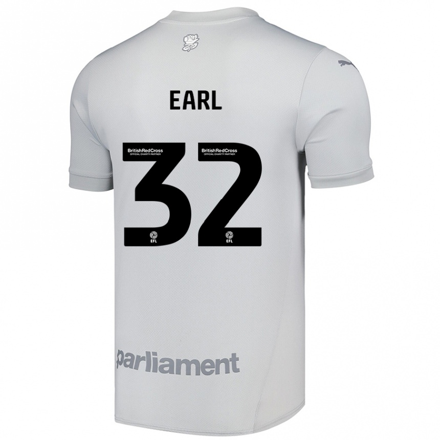 Kids Football Josh Earl #32 Silver Gray Away Jersey 2024/25 T-Shirt Nz