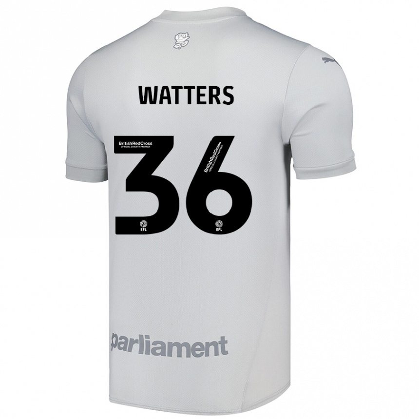 Kids Football Max Watters #36 Silver Gray Away Jersey 2024/25 T-Shirt Nz