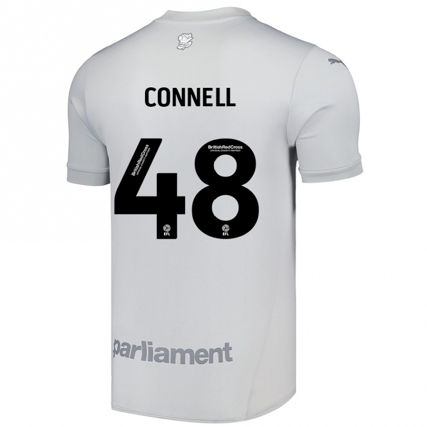 Kids Football Luca Connell #48 Silver Gray Away Jersey 2024/25 T-Shirt Nz