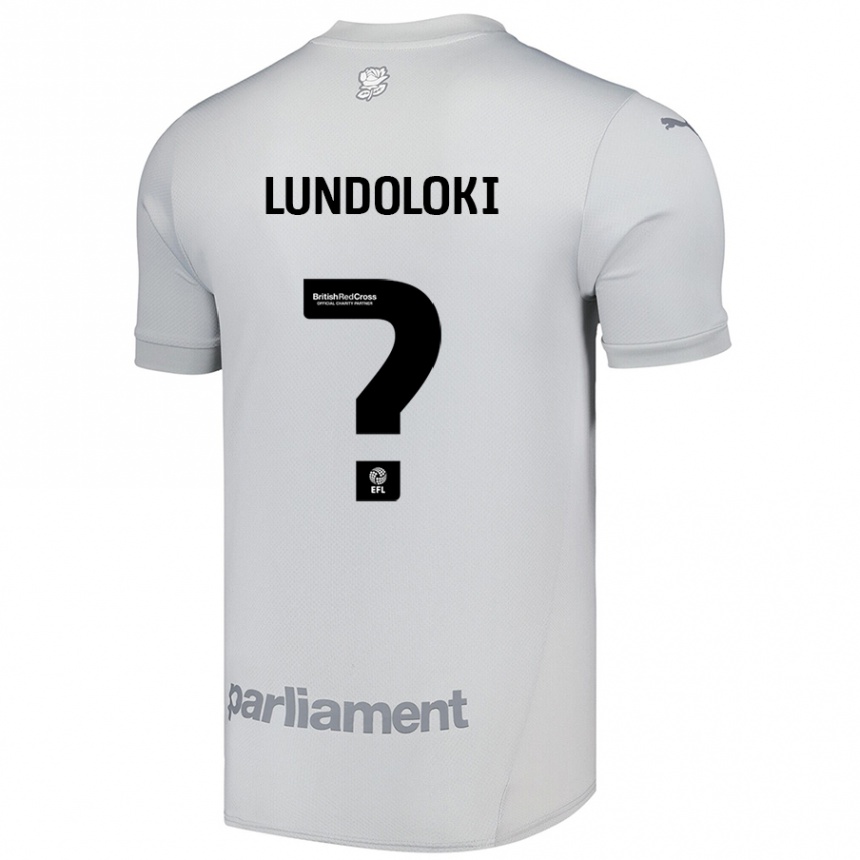 Kids Football Geoffrey Lundoloki #0 Silver Gray Away Jersey 2024/25 T-Shirt Nz