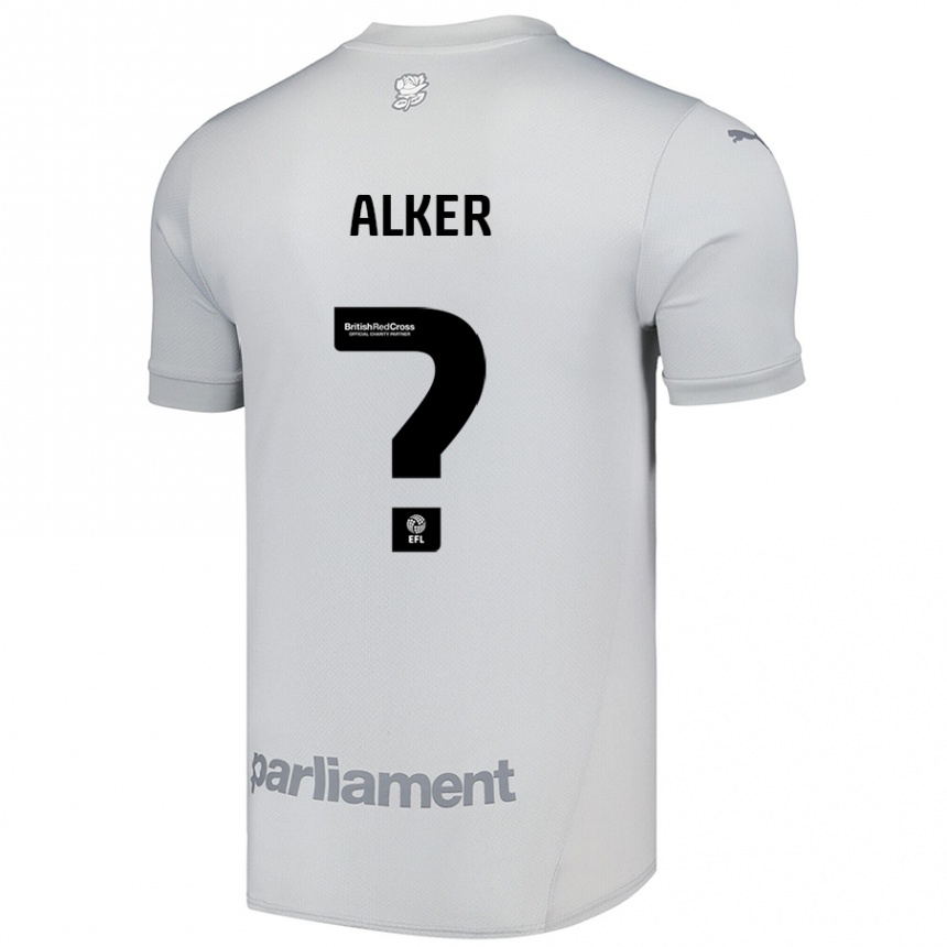 Kids Football Luke Alker #0 Silver Gray Away Jersey 2024/25 T-Shirt Nz