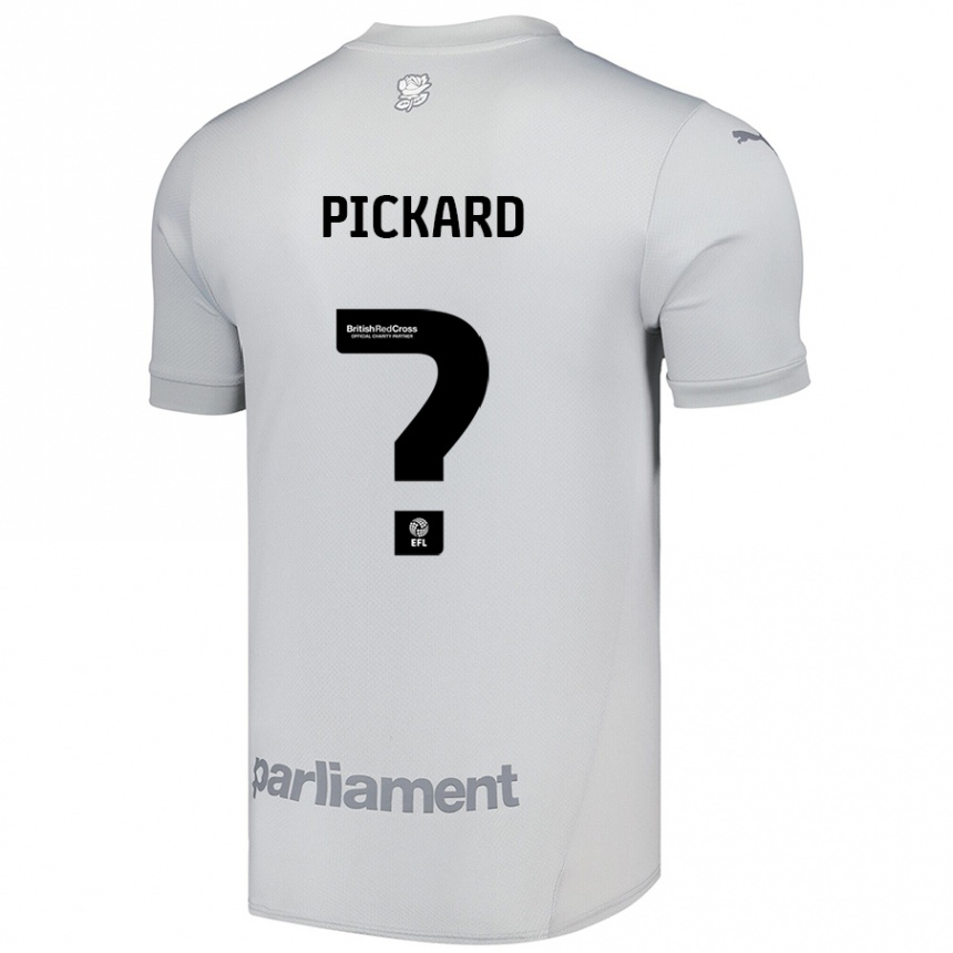 Kids Football Hayden Pickard #0 Silver Gray Away Jersey 2024/25 T-Shirt Nz