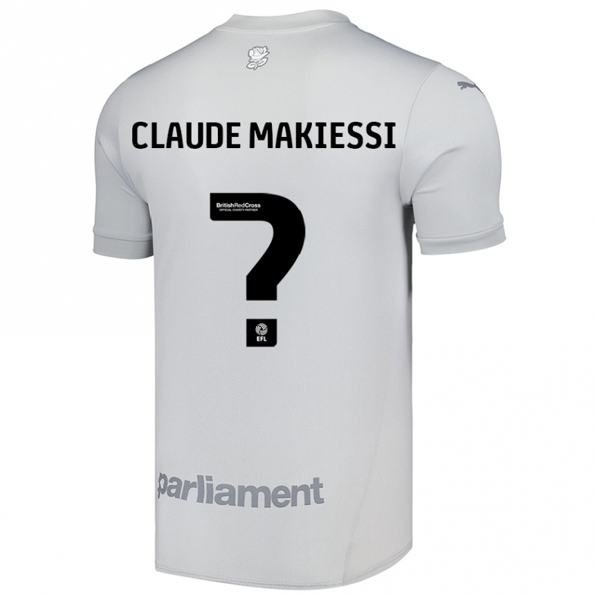 Kids Football Jean Claude Makiessi #0 Silver Gray Away Jersey 2024/25 T-Shirt Nz