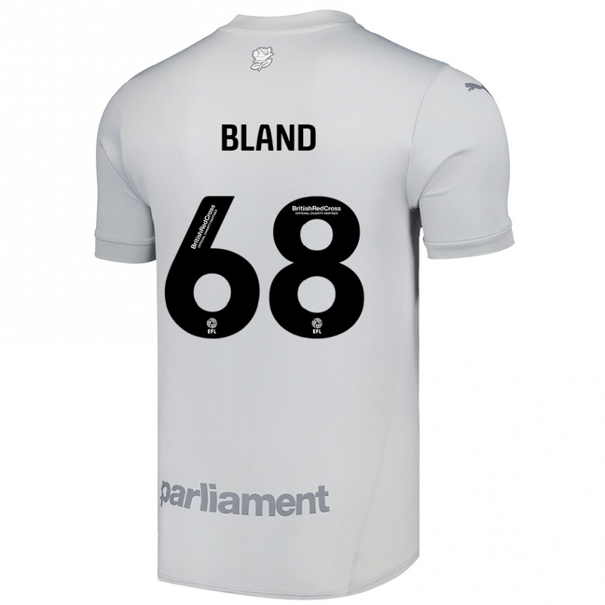 Kids Football Jonathan Bland #68 Silver Gray Away Jersey 2024/25 T-Shirt Nz