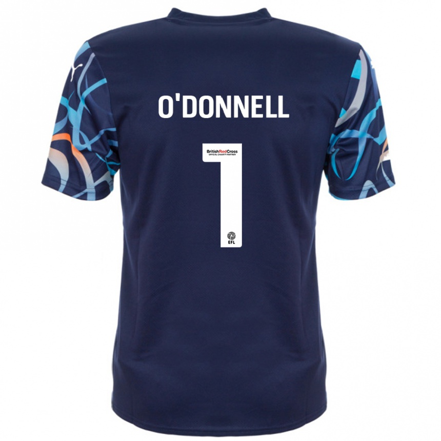 Kids Football Richard O'donnell #1 Navy Blue Away Jersey 2024/25 T-Shirt Nz