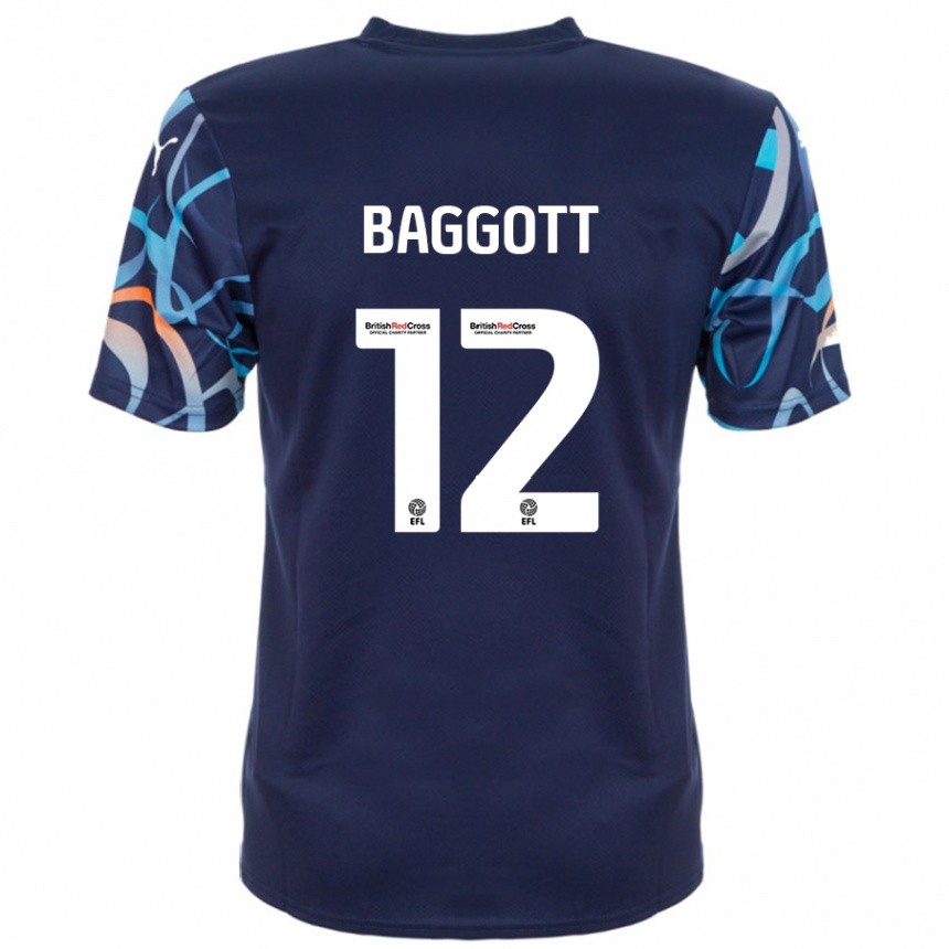 Kids Football Elkan Baggott #12 Navy Blue Away Jersey 2024/25 T-Shirt Nz