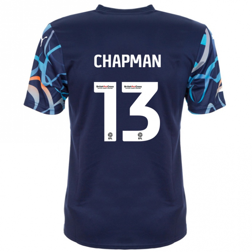 Kids Football Mackenzie Chapman #13 Navy Blue Away Jersey 2024/25 T-Shirt Nz