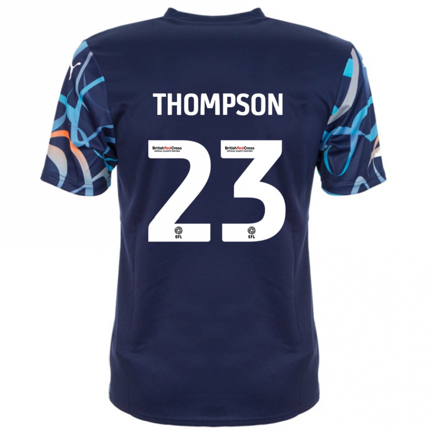 Kids Football Dominic Thompson #23 Navy Blue Away Jersey 2024/25 T-Shirt Nz