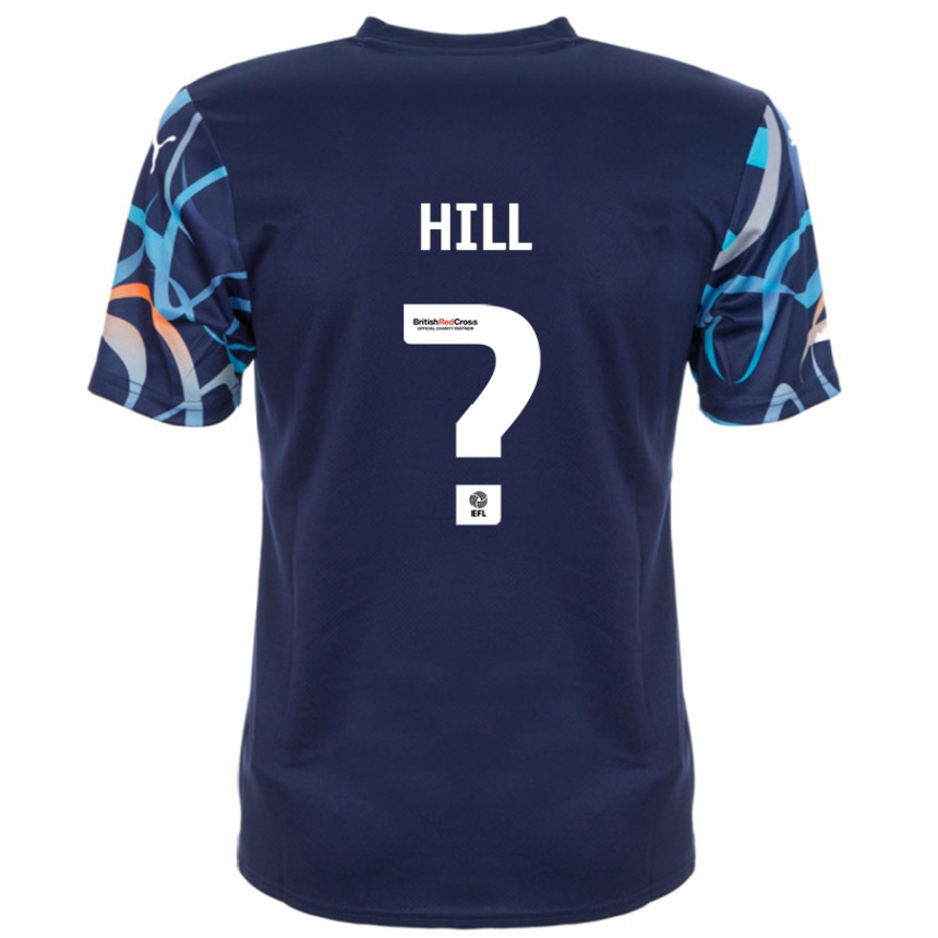 Kids Football Tyler Hill #0 Navy Blue Away Jersey 2024/25 T-Shirt Nz