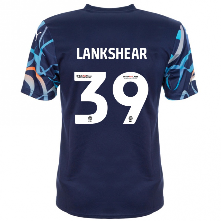 Kids Football Alex Lankshear #39 Navy Blue Away Jersey 2024/25 T-Shirt Nz